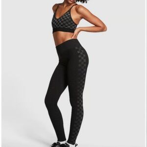 Victoria's Secret Black Checkered Leggings